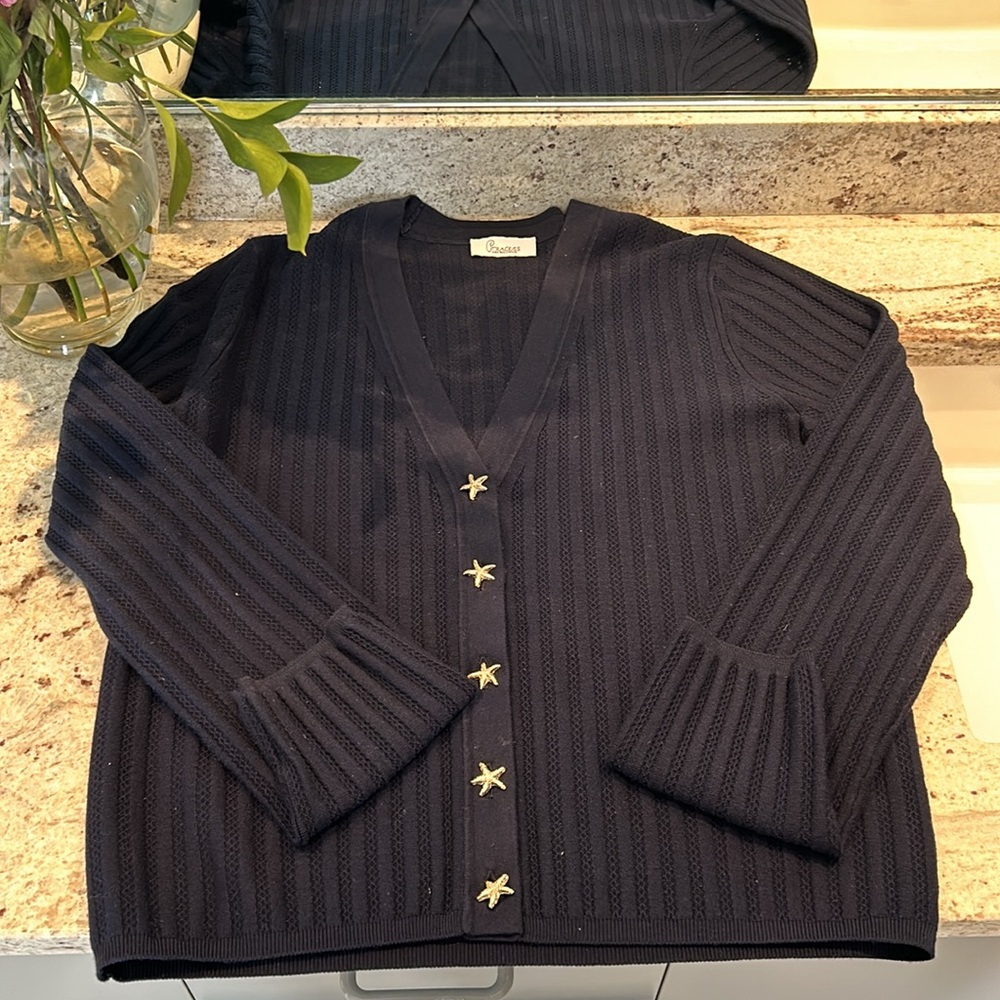 PRINCESS GOES HOLLYWOOD Navy cardigan